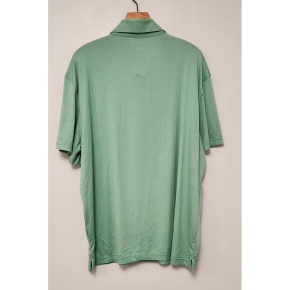 IZOD Polo Shirt Golf Casual Polyester Light Green Short Sleeve Mens XL‎ EUC - Picture 6 of 10